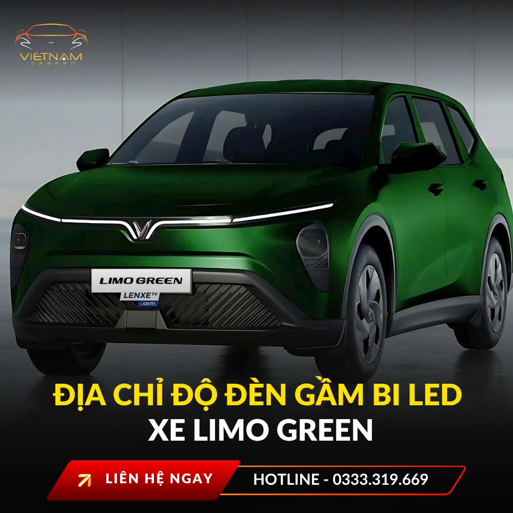 Địa chỉ độ đèn gầm bi led xe Limo Green
