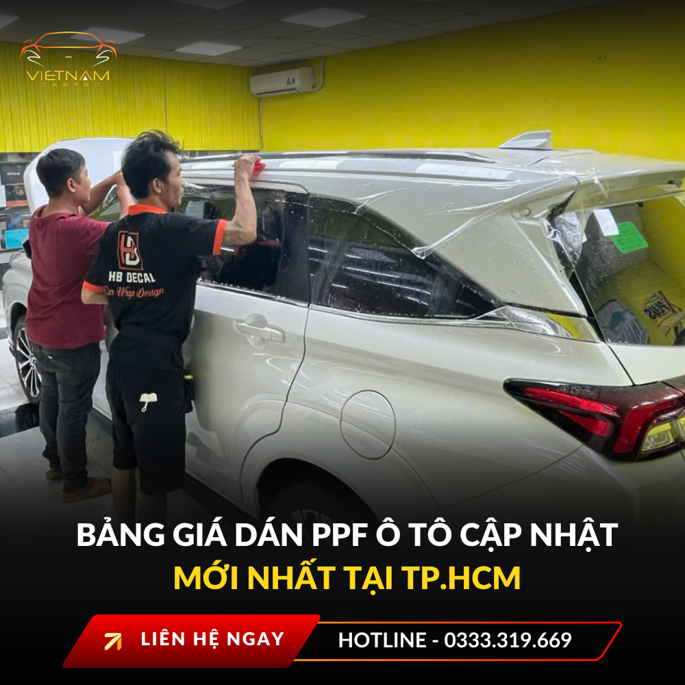 Bảng giá dán PPF ô tô cập nhật mới nhất tại TPHCM
