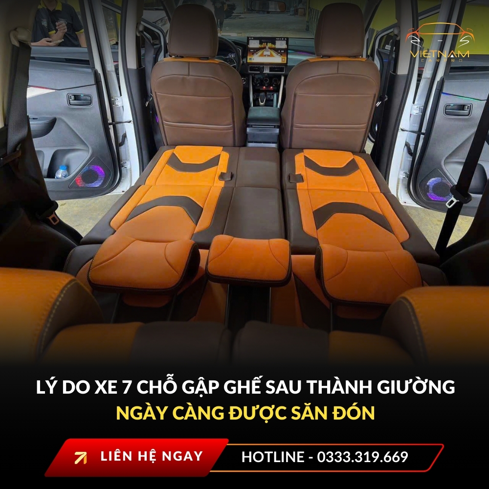 Lý do xe 7 chỗ gập ghế sau thành giường ngày càng được săn đón