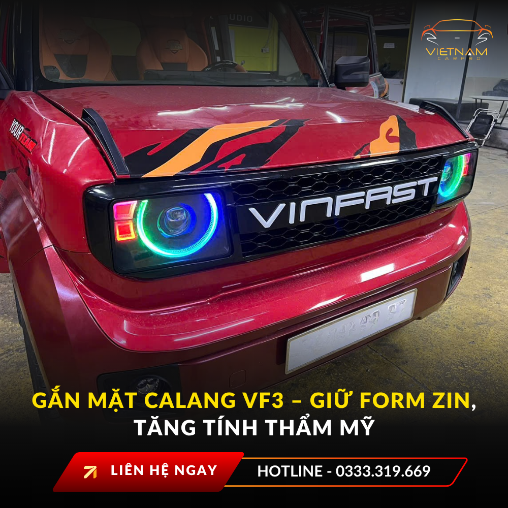 Gắn mặt calang VF3 – Giữ form zin, tăng tính thẩm mỹ
