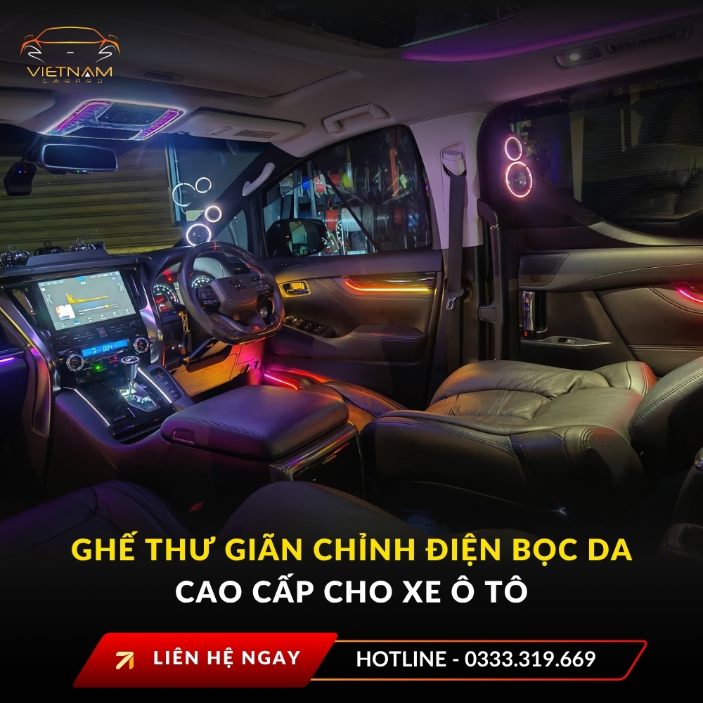 Ghế thư giãn chỉnh điện bọc da cao cấp cho xe ô tô