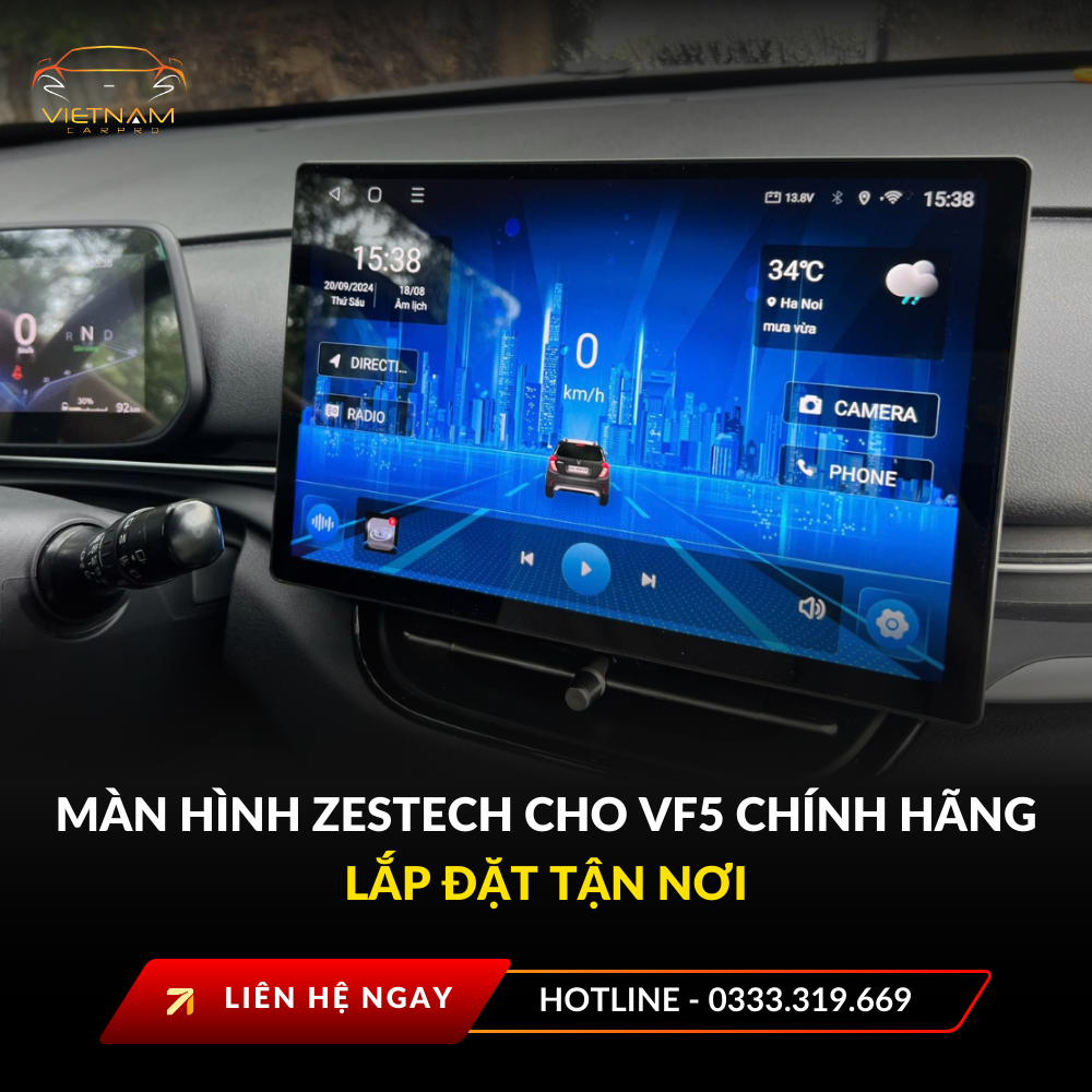 Màn hình Zestech cho VF5 chính hãng lắp đặt tận nơi