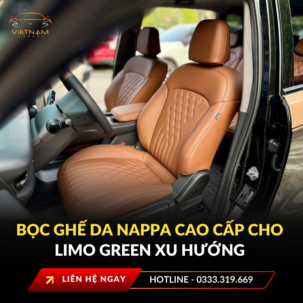 Bọc ghế da Nappa cao cấp cho Limo Green xu hướng 2026