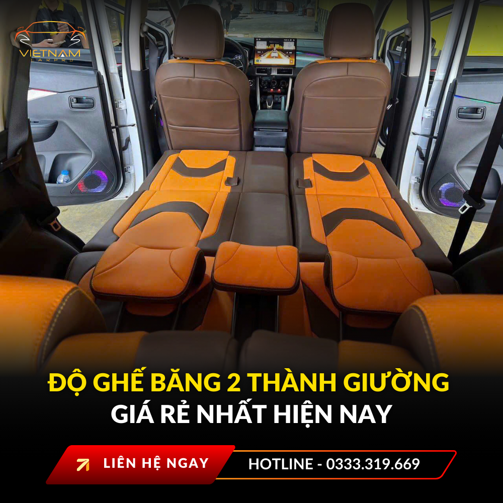 Độ ghế băng 2 thành giường giá rẻ nhất hiện nay