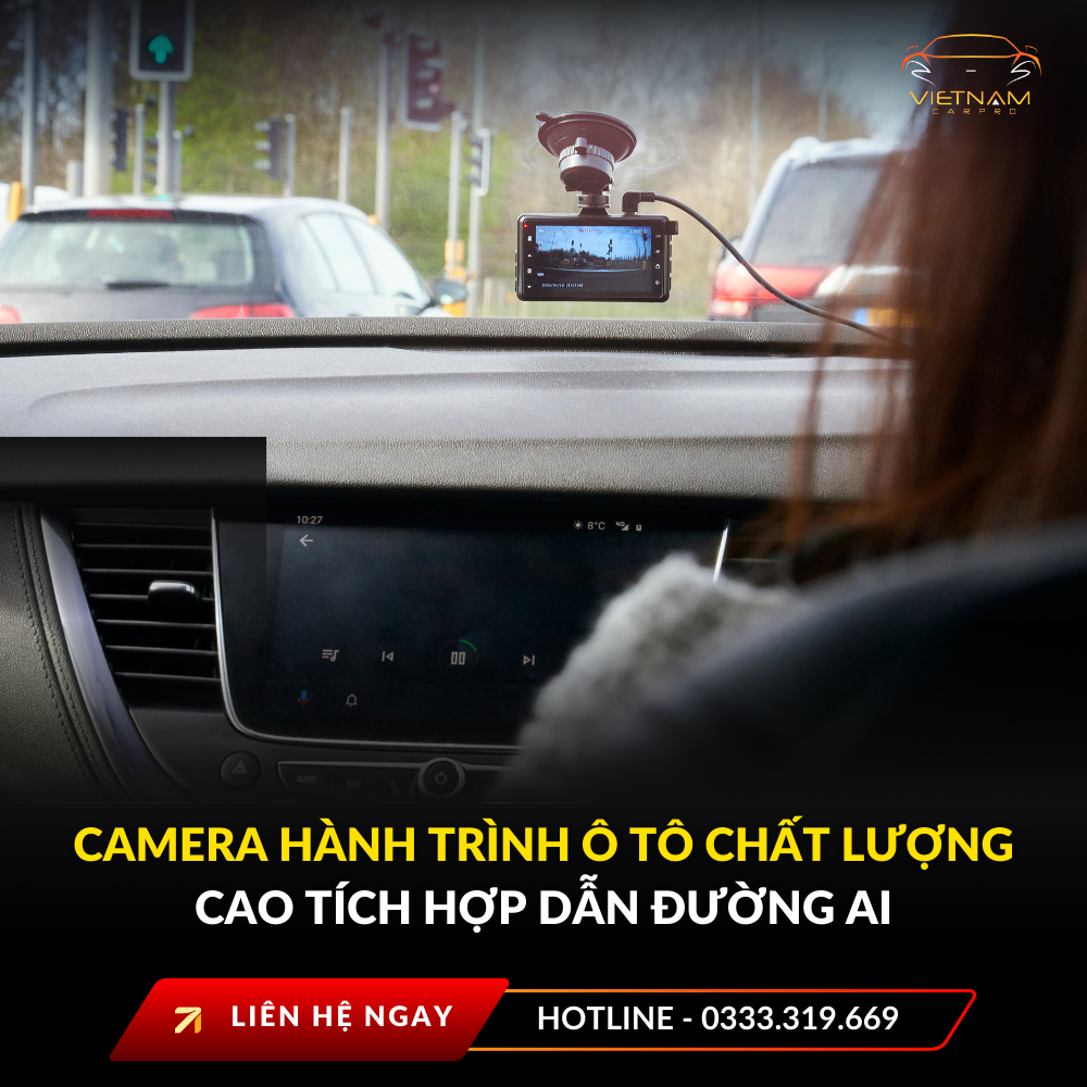 Camera hành trình ô tô chất lượng cao tích hợp dẫn đường AI