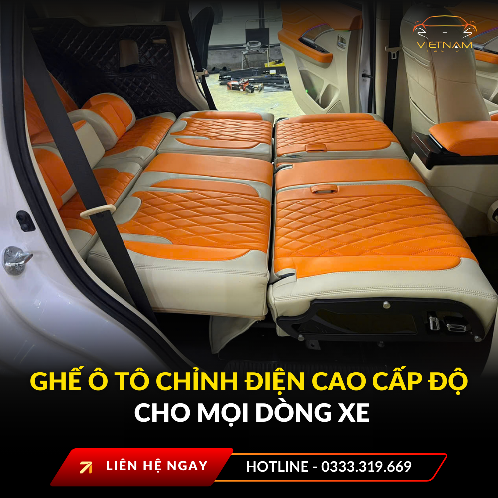 Ghế ô tô chỉnh điện cao cấp độ cho mọi dòng xe
