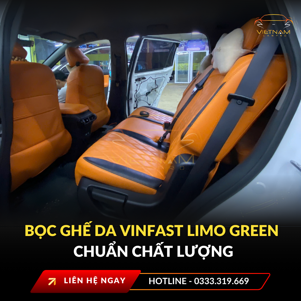 Bọc ghế da VinFast Limo Green chuẩn chất lượng