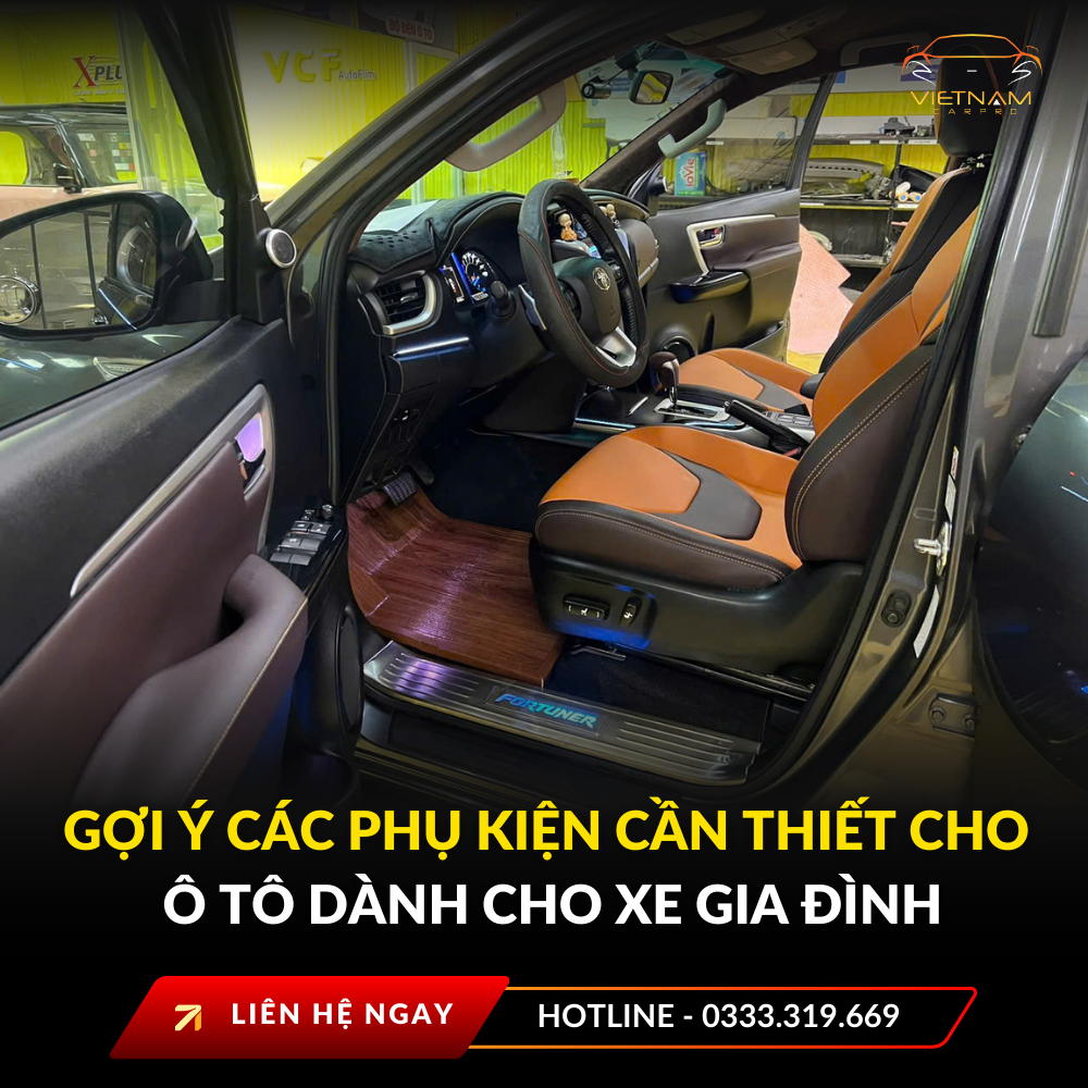 Gợi ý các phụ kiện cần thiết cho ô tô dành cho xe gia đình