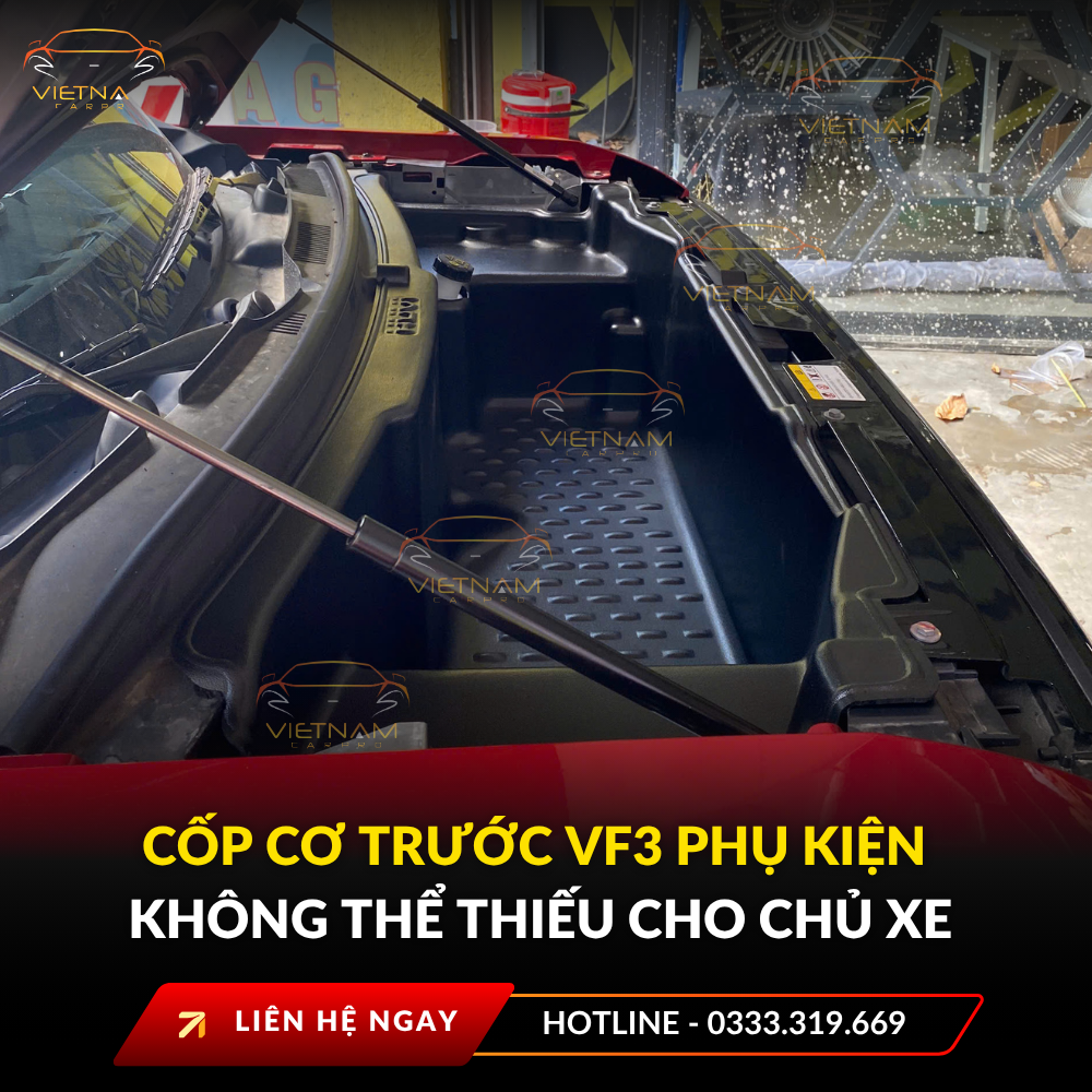 Cốp cơ trước VF3 phụ kiện không thể thiếu cho chủ xe