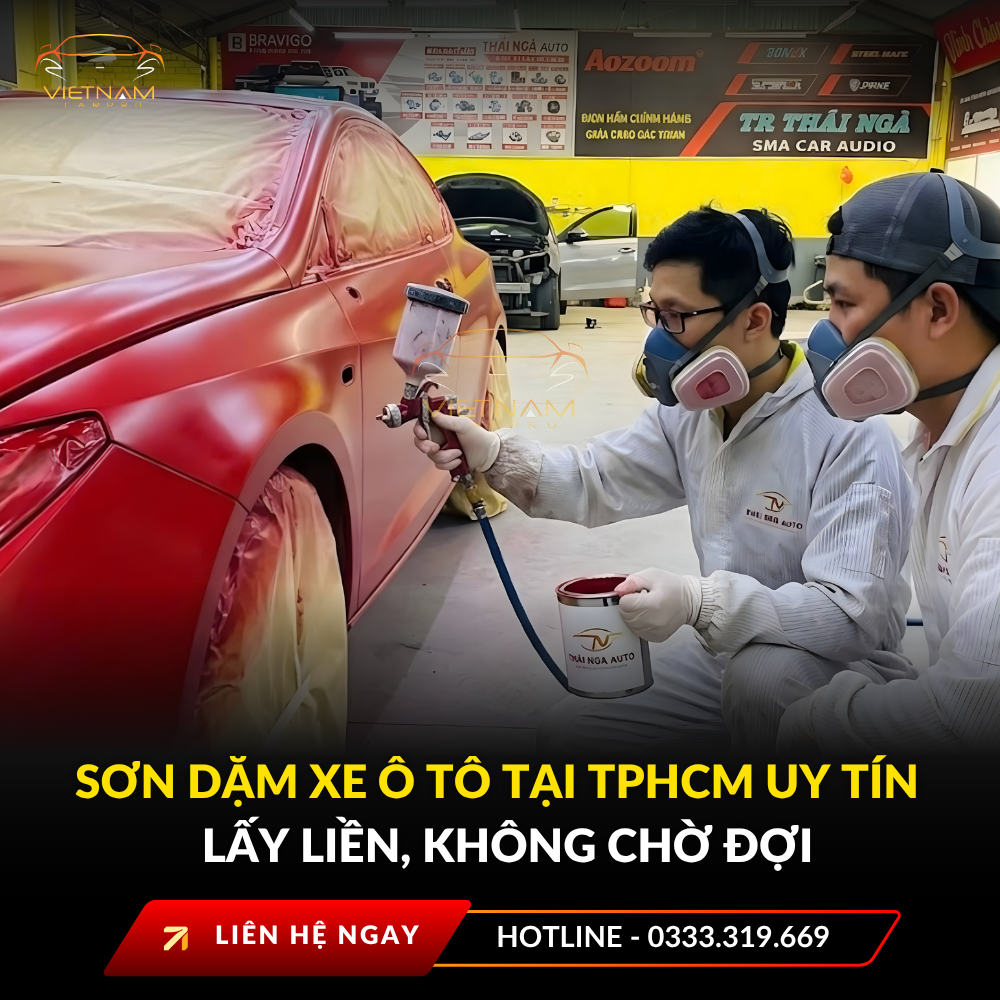 Sơn dặm xe ô tô tại TPHCM uy tín – Lấy liền, không chờ đợi