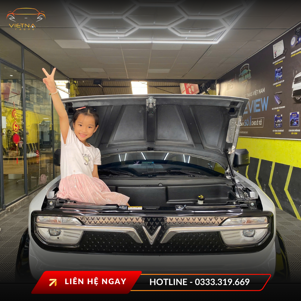 Cốp cơ trước VF3 được nhiều chủ xe lựa chọn để nâng cao tiện ích sử dụng hàng ngày