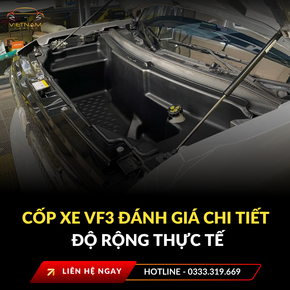 Cốp xe vf3 đánh giá chi tiết độ rộng thực tế