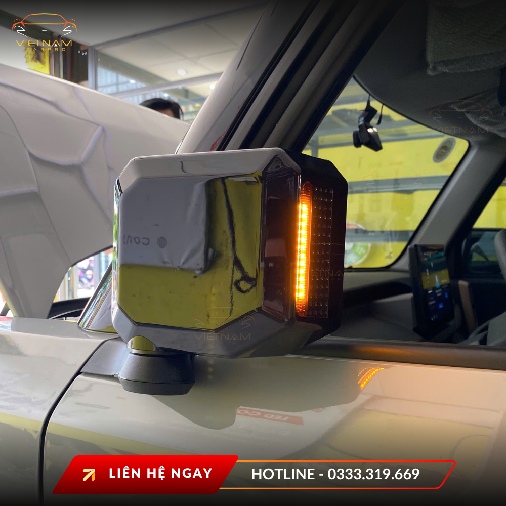 Gương gập điện Huvi cho VinFast VF3 mang lại sự tiện nghi khi sử dụng trong đô thị, thao tác nhanh chóng và tăng vẻ sang trọng cho xe điện mini.