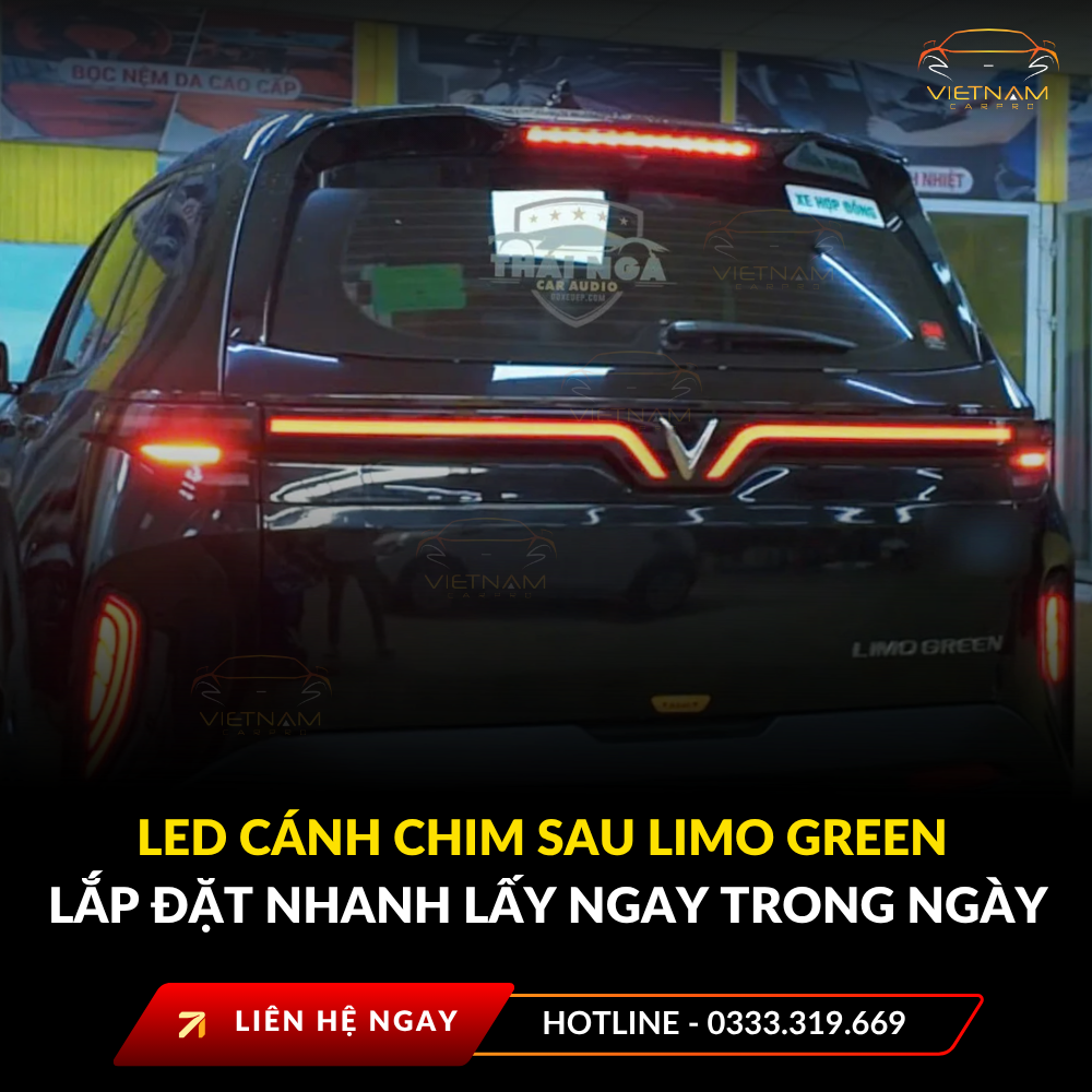 Led cánh chim sau limo green lắp đặt nhanh lấy ngay trong ngày