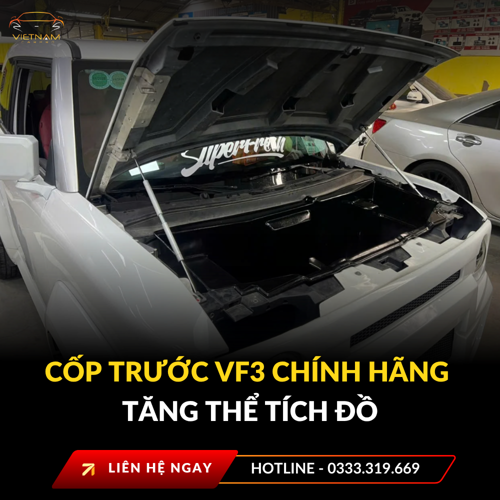 Cốp trước VF3 chính hãng tăng thể tích đồ