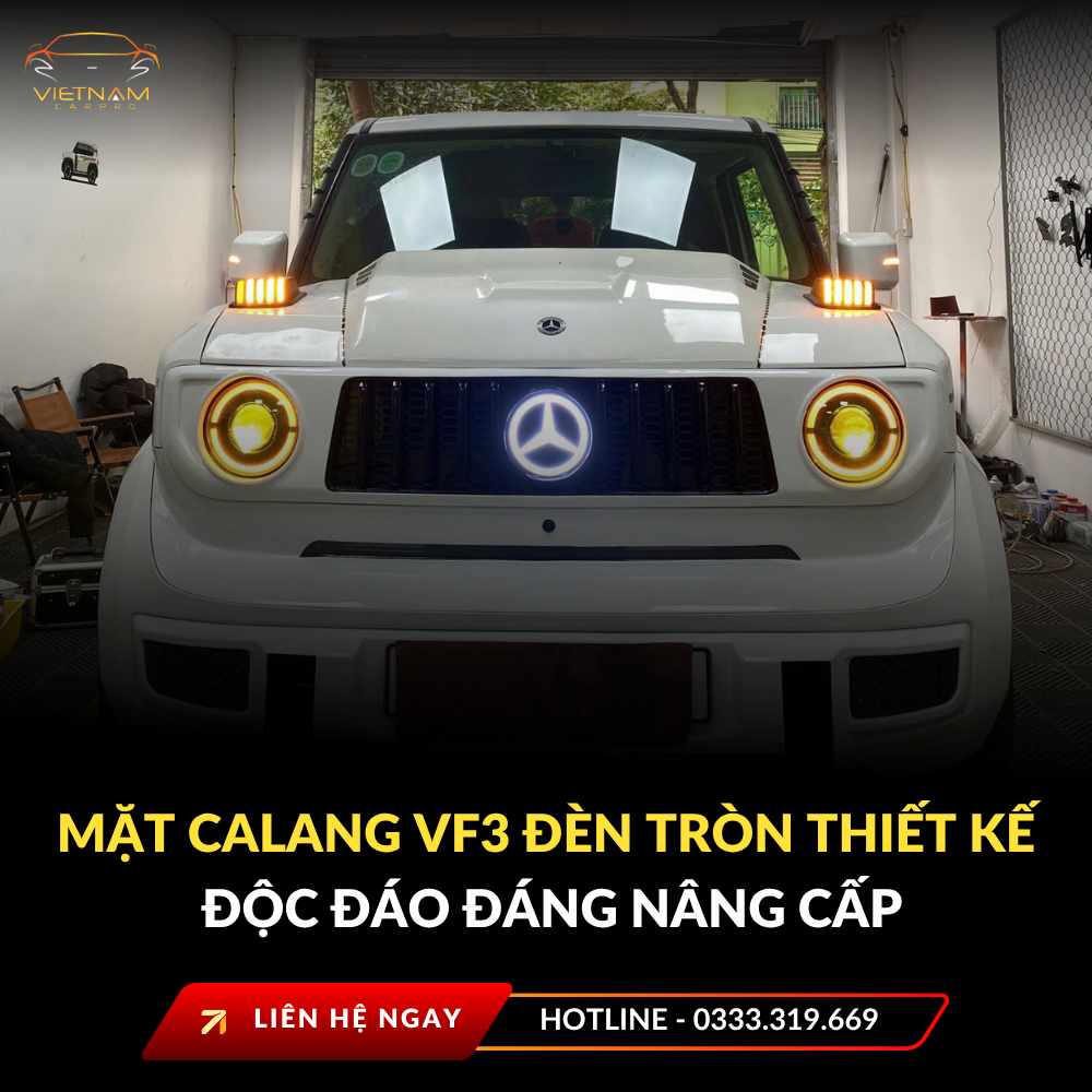 Mặt calang VF3 đèn tròn thiết kế độc đáo đáng nâng cấp