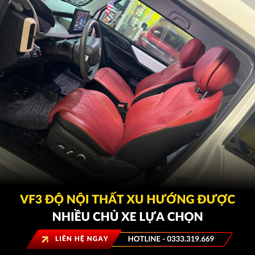 VF3 độ nội thất 2026 xu hướng được nhiều chủ xe lựa chọn