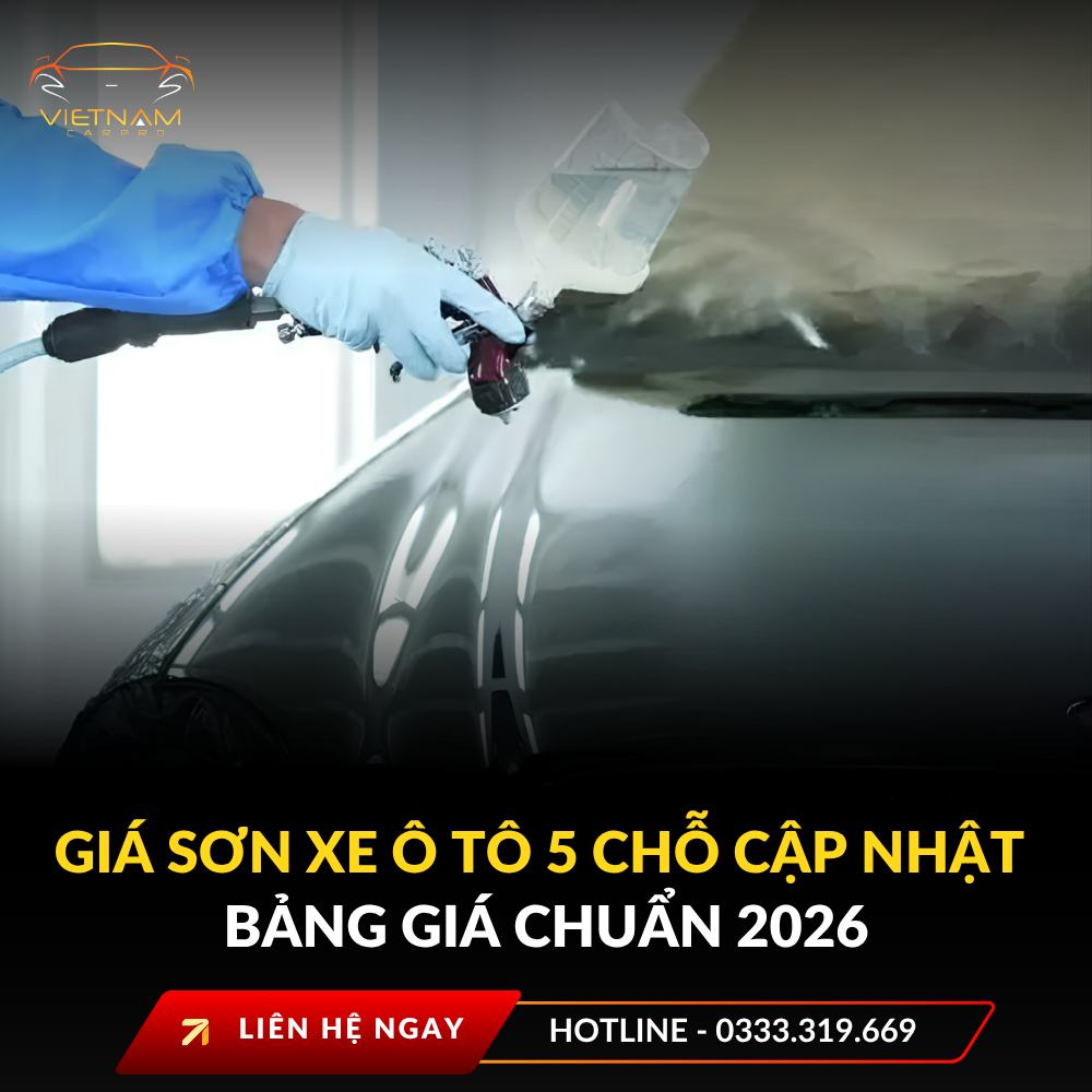 Giá sơn xe ô tô 5 chỗ cập nhật bảng giá chuẩn 2026