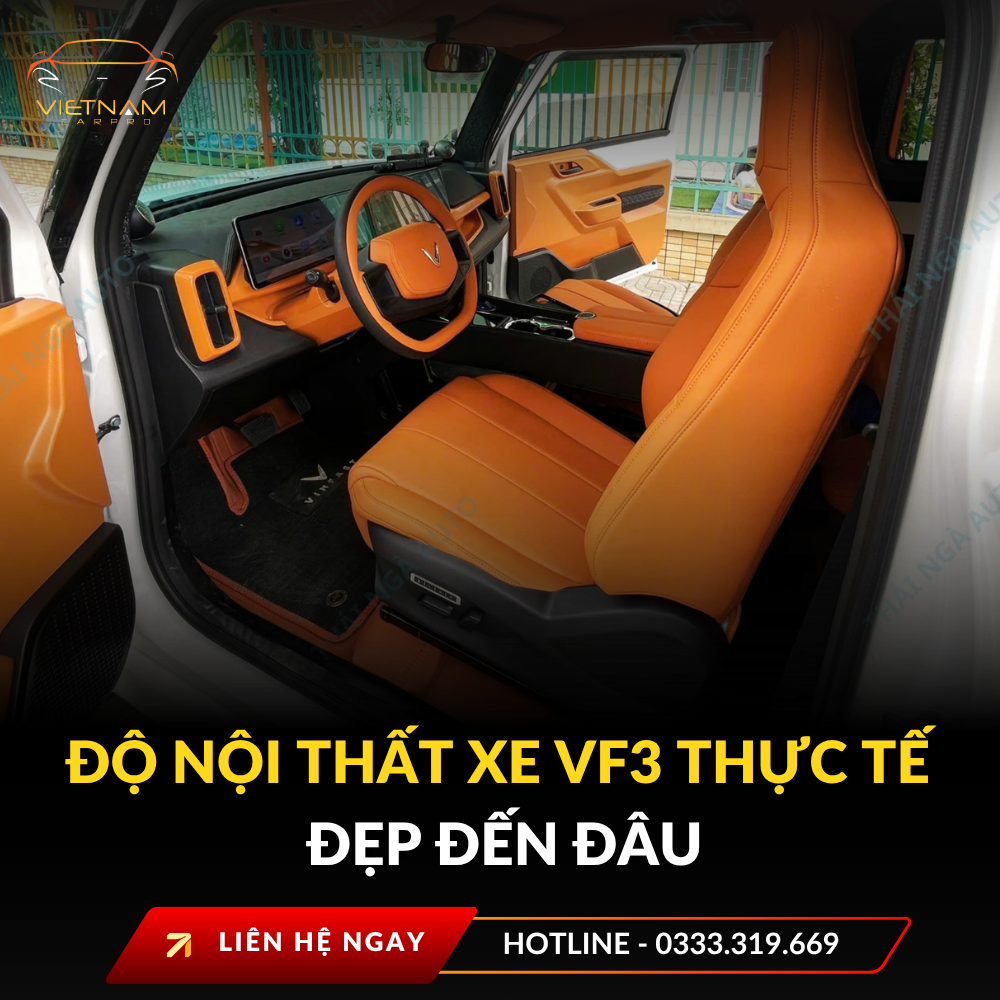 Độ nội thất xe VF3 thực tế đẹp đến đâu