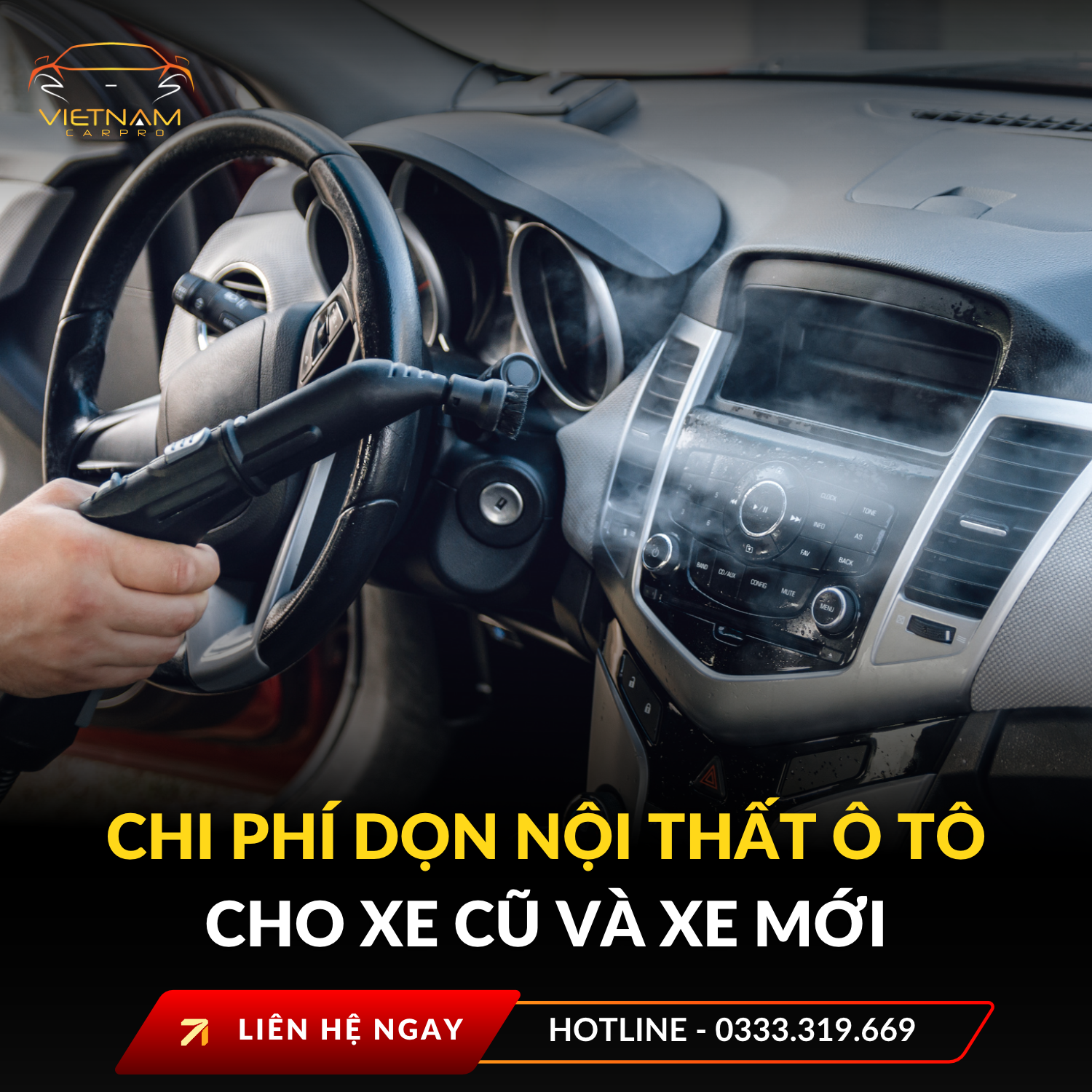 Chi phí dọn nội thất ô tô cho xe cũ và xe mới